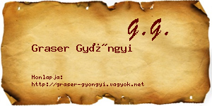 Graser Gyöngyi névjegykártya